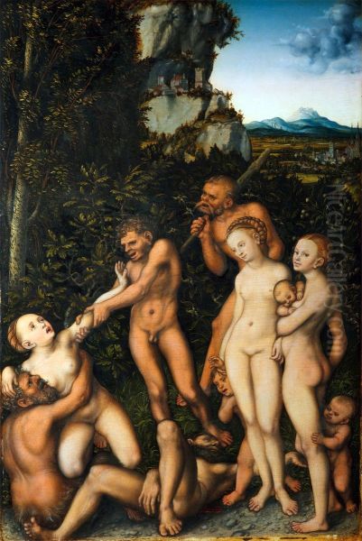 Die Fruchte der Eifersucht Oil Painting by Lucas Cranach the Elder