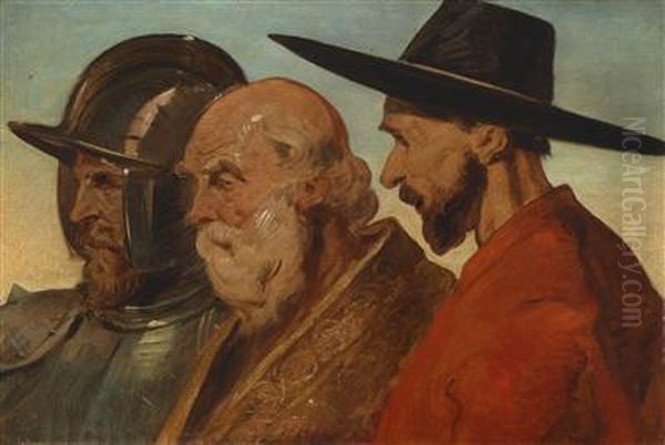 Protective - Governing - Productive Oil Painting by Hans (Johann von Strasiripka) Canon