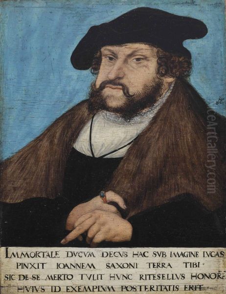 Portrait ofJohn the Steadafast, Elector of Saxony,Prince-ElectorofSaxony Oil Painting by Lucas Cranach the Elder