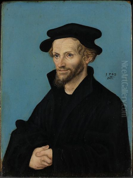 Philipp Melanchthon Oil Painting by Lucas Cranach the Elder