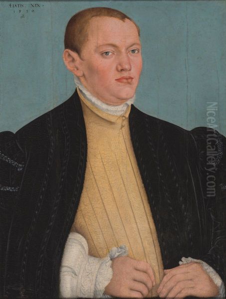 Bildnis eines jungen Mannes Oil Painting by Lucas Cranach the Younger