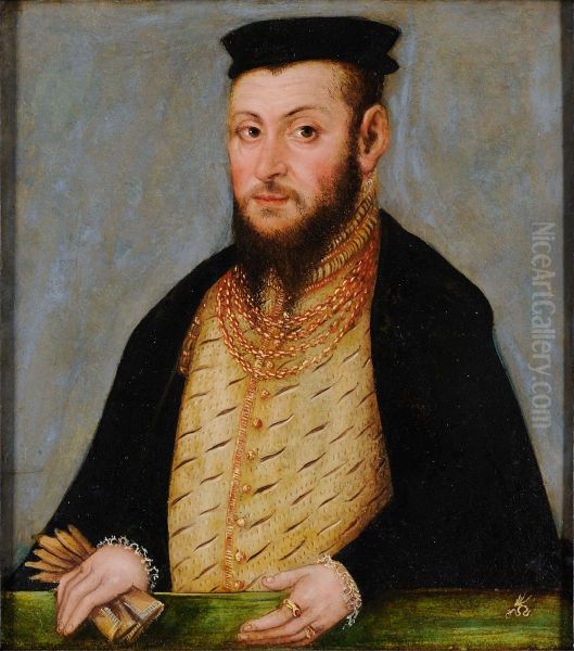 Sigismund II Augustus Oil Painting by Lucas Cranach the Younger