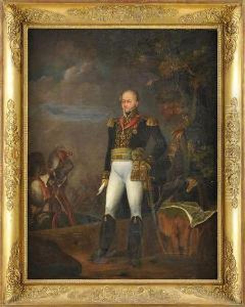 Portrait D'un General De Brigade De Cavalerie Oil Painting by Pierre Laurent Canon