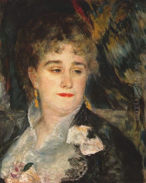 Portrat der Mme Charpentier Oil Painting by Pierre-Auguste Renoir