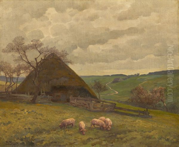 In the Hotzenwald Oil Painting by Fritz Reiss