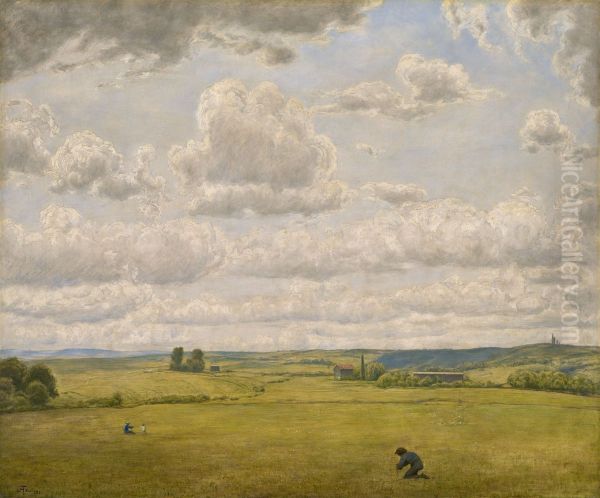 Landscape on the Baar Oil Painting by Hans Thoma