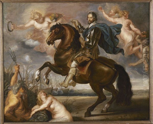 George Villiers (1592-1628), duke of Bukcingham, on horseback Oil Painting by Peter Paul Rubens