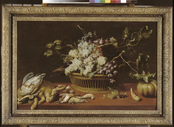 Still life with game and fruit on a table Oil Painting by Frans Snyders