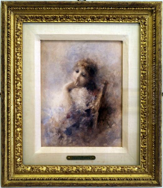 Figurina Oil Painting by Tranquillo Cremona