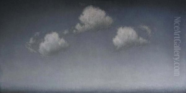 Three clouds Oil Painting by Christopher Radlund