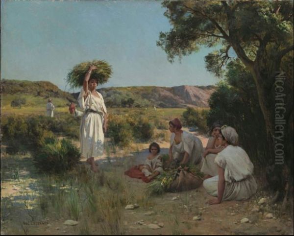 Gleaners Resting in the Shade Oil Painting by Paul Lazerges