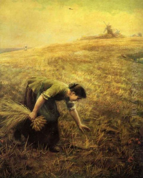 Gleaning Oil Painting by Arthur Hughes