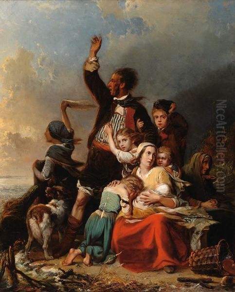 St. Elizabeth Flood Oil Painting by Johannes Antonius Canta