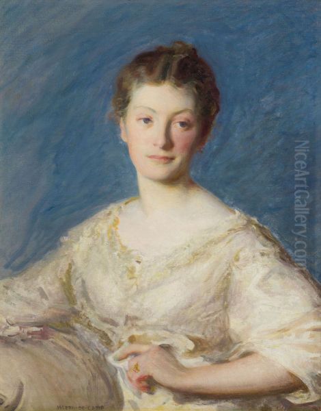 Portrait of a Young Lady Oil Painting by Joseph DeCamp