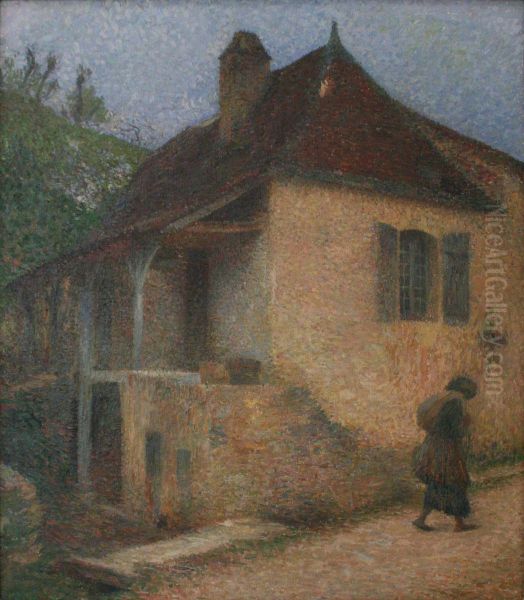 La vieille maison Oil Painting by Henri-Jean Guillaume Martin