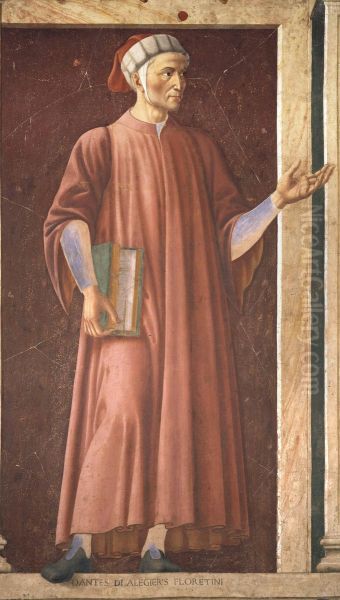 Dante Alighieri Oil Painting by Andrea Del Castagno