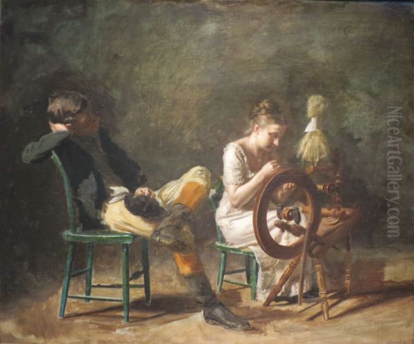 Courtship Oil Painting by Thomas Eakins