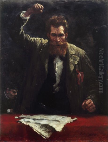 The Socialist Oil Painting by Robert Koehler