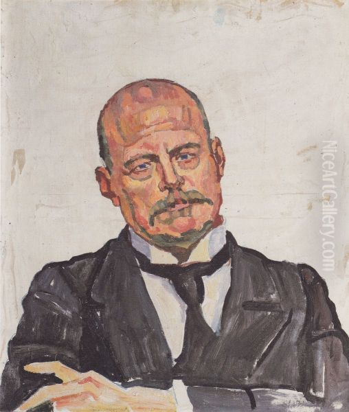 Bildnis Georges Navazza Oil Painting by Ferdinand Hodler