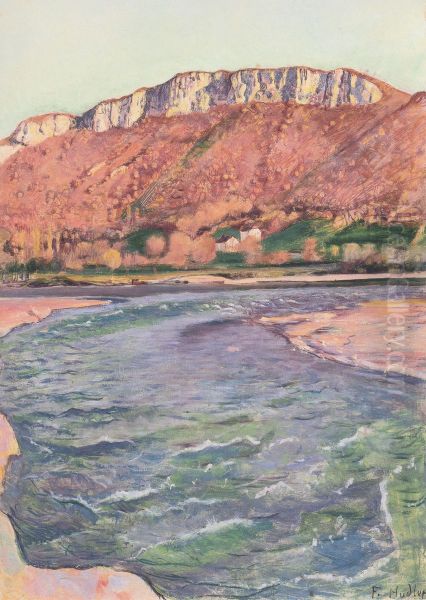 Der Saleve im Herbst Oil Painting by Ferdinand Hodler