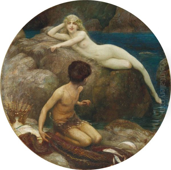 The Naiad's Pool Oil Painting by Herbert James Draper