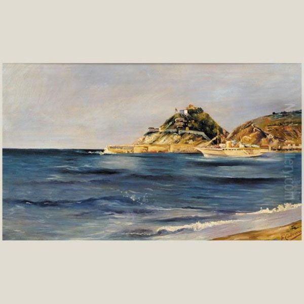 Monte Urgull Oil Painting by Fernando Cabrera Canto