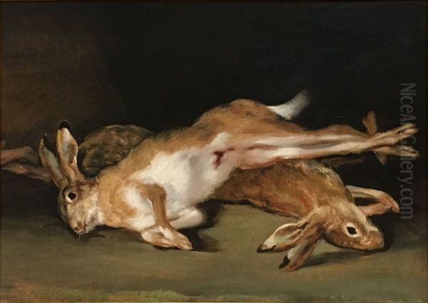 Dead hares Oil Painting by Francisco Goya