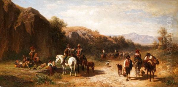 Italienische Campagna-landschaft Oil Painting by Gustav Jakob Canton