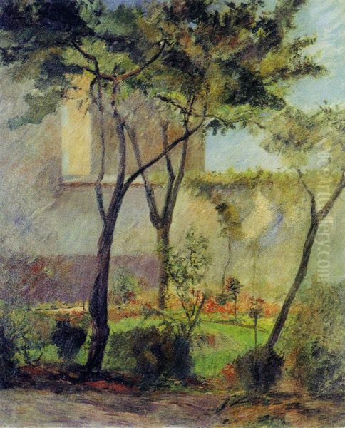 Un coin de jardin, rue Carcel Oil Painting by Paul Gauguin