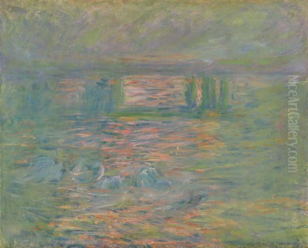 Charing Cross Bridge Oil Painting by Claude Monet