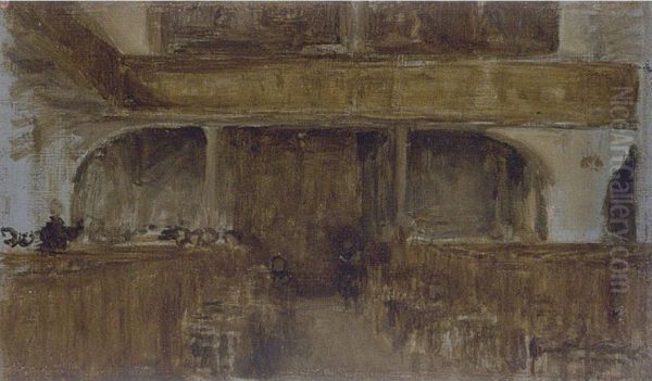 The Cure's Little Class at St. Catherine, Honfleur Oil Painting by James McNeill Whistler