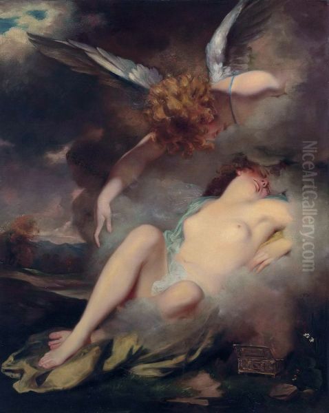 Cupid and Psyche Oil Painting by John Hoppner