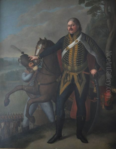 Karolyi Jozsef foispan (1768-1803) Oil Painting by Janos Mihaly Hesz