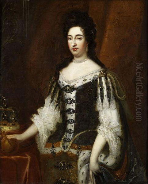 Portrait ofQueen Mary II of England Oil Painting by Godfrey Kneller