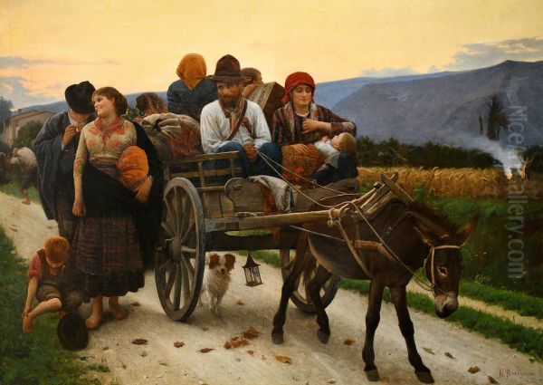 For America (Emigrants) Oil Painting by Noe Bordignon