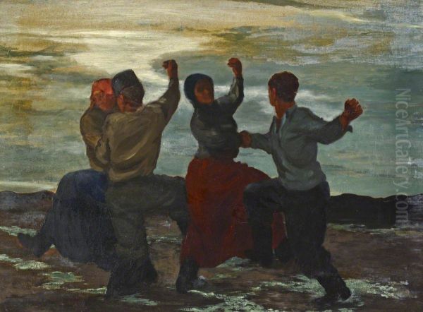 Peasants Dancing Oil Painting by Vivian Forbes