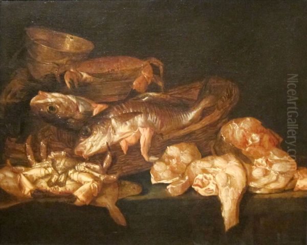 Still-life with Fish Oil Painting by Abraham Van Beijeren