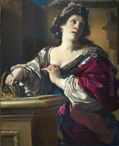 Suicide of Cleopatra Oil Painting by Guercino