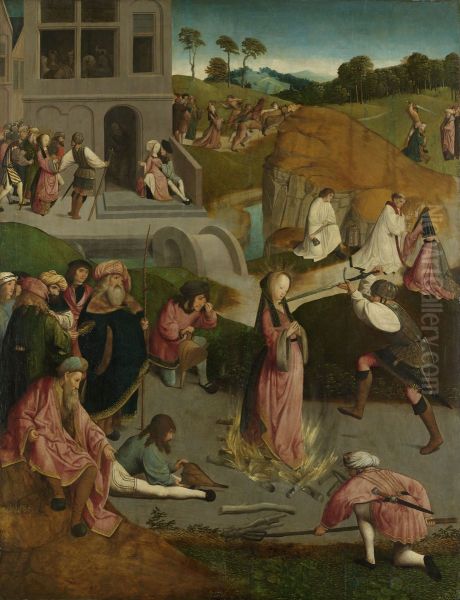 The Martyrdom of Saint Lucy Oil Painting by Master of the Figdor Deposition