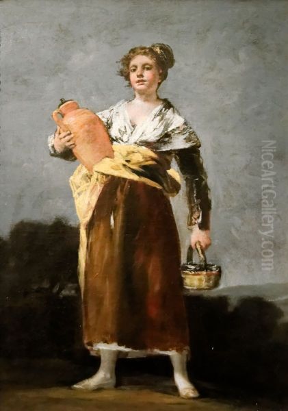 Girl with jug Oil Painting by Francisco Goya