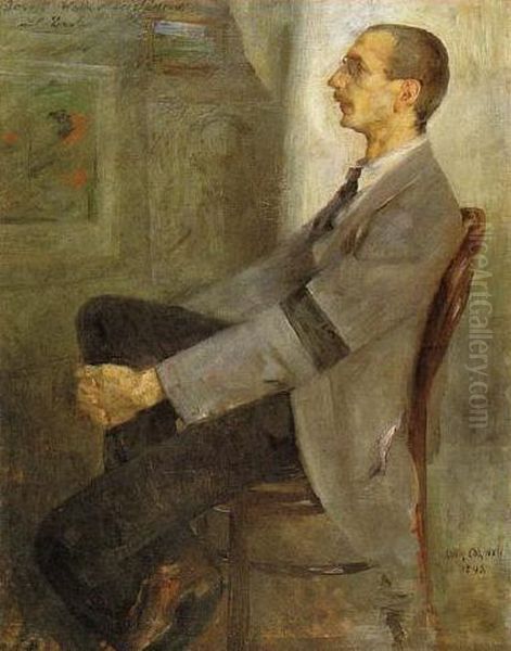 Portrait ofWalter Leistikow Oil Painting by Lovis Corinth