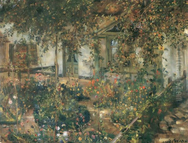 Bluhender Bauerngarten Oil Painting by Lovis Corinth