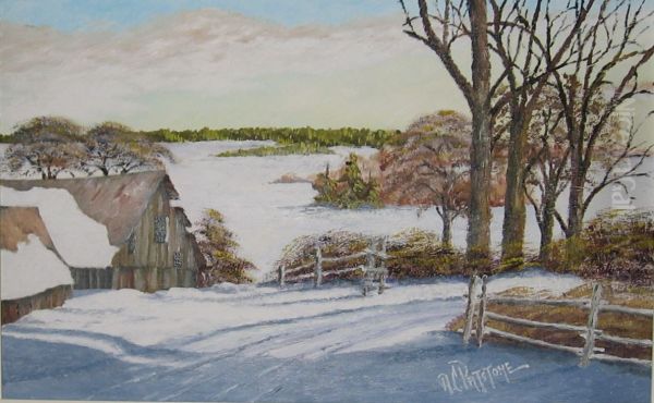 Farm Road 1997 Oil Painting by Alfred C. Patstone