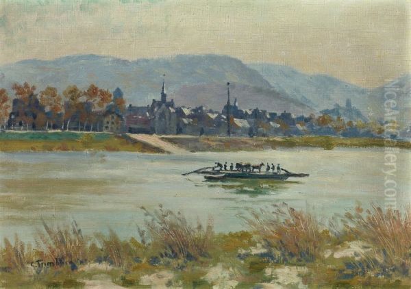 hine ferry boat Oil Painting by unknown