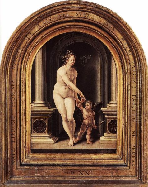 Venus and Cupid Oil Painting by Jan Gossaert