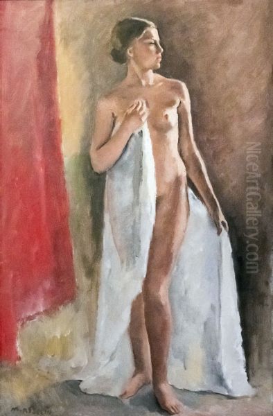 Naked woman standing Oil Painting by Maurice Asselin