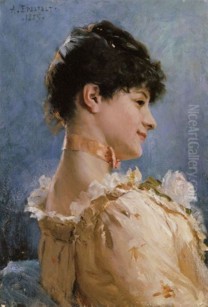 Ruskeaverikko Oil Painting by Albert Edelfelt