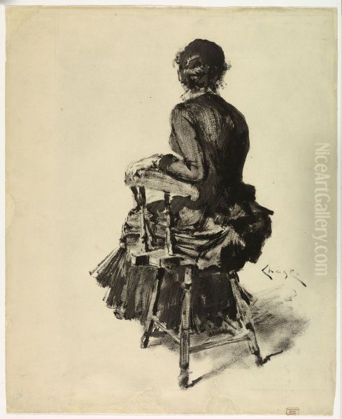 Woman Seated Oil Painting by William Merritt Chase