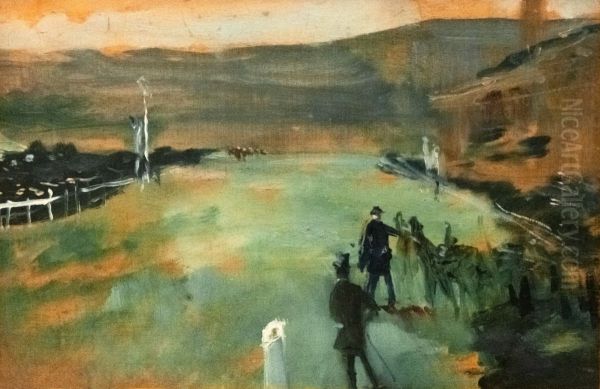 Champ de courses Oil Painting by Henri De Toulouse-Lautrec