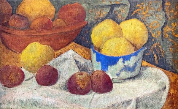 Apples and blue bowl Oil Painting by Paul Serusier